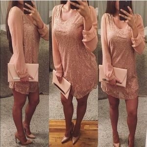 Blush Sequin dress